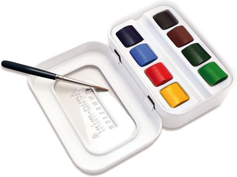 SENNELIER L'Aquarelle French Watercolor Paint, Aqua Mini Set of 8 Half Pans - Image 1